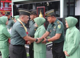 Acara Tradisi Penyambutan Dandim 0402/OKI berjalan dengan Hikmat
