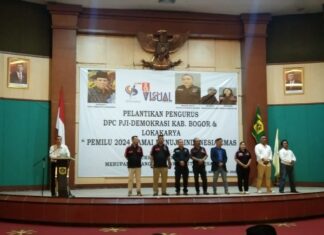 Dewan pimpinan pusat PJI-D Melantik Pengurus DPC PJI-Demokrasi Kab. Bogor Periode Tahun 2023-2026