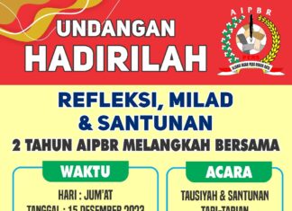 Peringati HUT ke 2, Organisasi PERS AIPBR Akan Gelar Acara Refleksi Akhir Tahun dan Santunan Yatim