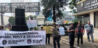 Kantor Pemkot Depok Didemo LSM Penjara PN Dan LSM LAKRI, Minta Perombakan Total Pejabat Disrumkim