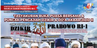 Majelis Dzikir RI 1 Akan Gelar Tasyakuran dan Doa Bersama Prabowo