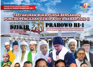 Majelis Dzikir RI 1 Akan Gelar Tasyakuran dan Doa Bersama Prabowo