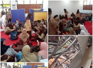 Gedung Sekolah SMA Negeri 1 Ciampea Kabupaten Bogor Ambruk