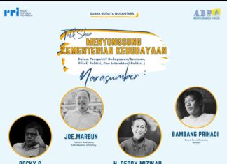 Talk Show di RRI Menyongsong Kementerian Kebudayaan Dalam Perspektif Budayawan, Seniman, dan Politisi