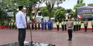 Polres Aceh Barat Apel Gelar Pasukan Operasi Kepolisian Terpusat Ketupat Seulawah 2024
