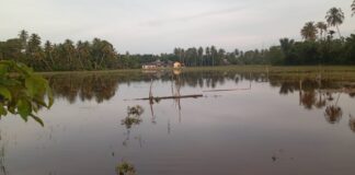 Jalan Dusun Lamkuta Hubungan Gampong Ladang Tenggelam Dilanda Banjir