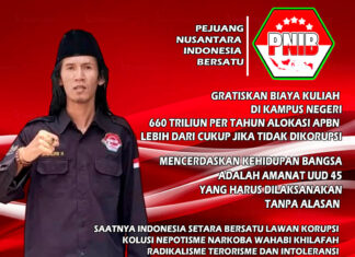 PNIB MINTA GRATISKAN BIAYA PENDIDIKAN KAMPUS NEGERI DEMI MENCERDASKAN MASA DEPAN BANGSA SESUAI AMANAT UUD 1945