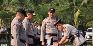 Polres OKI Lakukan Serah terima Jabatan