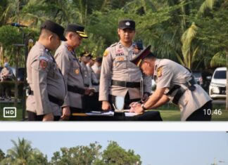 Polres OKI Lakukan Serah terima Jabatan
