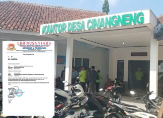 Akhirnya LBH Nusantara Cabut Surat Kuasa Kades Cinangneng.