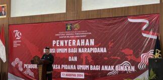 Kanwil Kemenkumham Jabar Berikan Remisi Umum dan Pengurangan Masa PIdum Ke 16.772 Narapidana