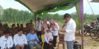 Pj Bupati OKI Tinjau Langsung Perbaikan Jalan Pemanfaatan Limbah Material Jalan Tol