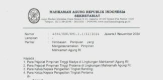 Antisipasi Tindakan Penipuan, Sekretaris MA keluarkan Surat Edaran