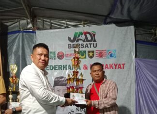 Pemuda Kebon Cabe Komitmen Menangkan Paslon JADI Lewat Turnamen Olahraga