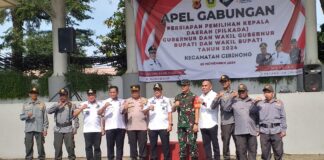 Forkopimcam Cibinong Gelar Apel Siaga Pengamanan Pilkada 2024