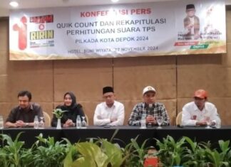 Paslon 01 Akui Unggul 51,5 Persen Pada Pilkada Depok Berdasarkan Quick Count