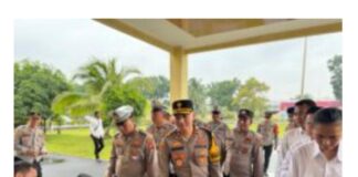 Polres OKI Gelar Pemeriksaan Senpi(Senjata Api)Personel untuk Tingkatkan Kedisiplinan