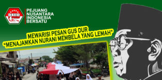 Pesan Gus Dur “Menajamkan Nurani Membela Yang Lemah” PNIB Mewarisinya dengan Membumikan Kepedulian Bangsa, Kesetaraan Dan Toleransi