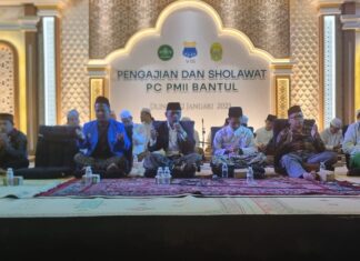 PC PMII Bantul Launching Desa Binaan Dengan Gelar Sholawat dan Pengajian sebagai Puncak PKL 2