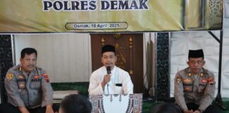 Tingkatkan Keimanan, Polres Demak Gelar Pengajian dan Do’a Bersama