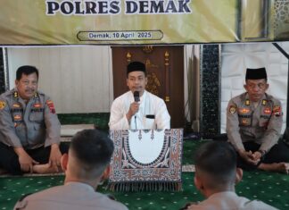 Tingkatkan Keimanan, Polres Demak Gelar Pengajian dan Do’a Bersama