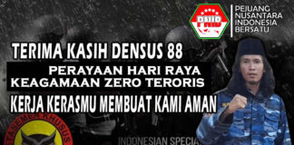 PNIB : Terima kasih Densus 88 Jaga Ramadhan Nyepi Idul Fitri Dan Paskah Aman Dari Terorisme