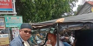 Berkeliling Dengan BAJAY nya, Pardong Syiarkan Kegiatan Jalan Santai HUT Depok