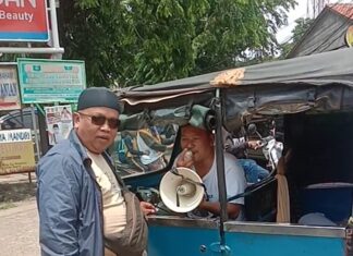 Berkeliling Dengan BAJAY nya, Pardong Syiarkan Kegiatan Jalan Santai HUT Depok