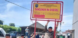 Perumahan Al Fatih di Pasir Putih Sawangan Disegel Satpol PP Depok