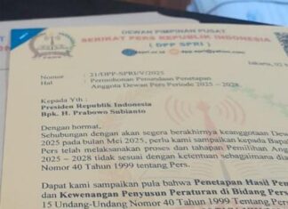 SPRI Surati Presiden Minta SK Presiden Tentang Dewan Pers Ditunda