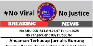Ancaman Terhadap Jurnalis Pasca Pemberitaan PT Suakarsa, Bikin Ketum GMOCT Siap Tempuh Jalur Hukum