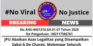 JPU Abaikan Azas Legalitas yang Disampaikan Saksi A De Charge, Melempar Seluruh Tanggung Jawab kepada Hakim