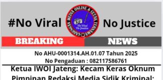 Ketua IWOI Jateng: Kecam Keras Oknum Pimpinan Redaksi Media Sidik Kriminal: Diduga Terlibat Mafia BBM Ilegal