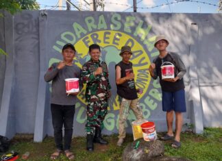 Mural CFD Depok Menghiasi Taman Pancasila Beji Nusantara Raya