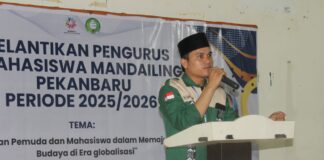 (IMA MADINA) Ikatan Mahasiswa Mandailing Natal Pekanbaru Sukses Gelar Pelantikan Pengurus Baru