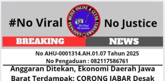 Anggaran Ditekan, Ekonomi Daerah Jabar Terdampak: CORONG JABAR Desak Evaluasi Kebijakan