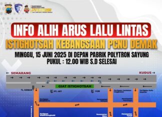 Ada Istighosah Kemanusiaan Di Pantura Demak, Polisi Lakukan Pengamanan Dan Pengalihan Arus Lalulintas