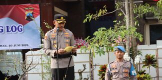 Kado Hari Bhayangkara Ke-79, Polres Demak Berikan Kenaikan Pangkat Kepada 84 Personel