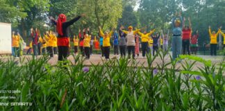 Dalam Rangka Peringati Hari Anti Narkoba , tribundepok.com Gelar Kegiatan Senam