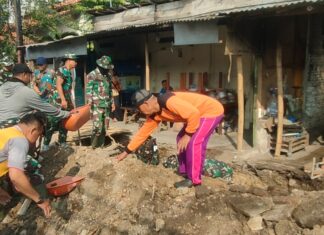 Memasuki Hari Ke-18, Satgas TMMD Reguler Ke-125 Kodim 0735/Surakarta Bahu-membahu Kebut Sasaran Fisik Perbaikan Saluran Air