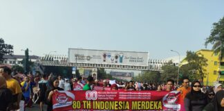 BEM PTNU Bekasi Raya Meriahkan Kirab Merah Putih untuk Perkuat Persatuan dan Nasionalisme yang diadakan PNIB