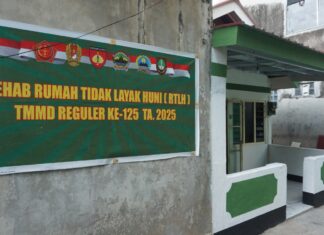 Sasaran Fisik Renovasi RTLH TMMD Reguler Ke-125 Kodim 0735/Surakarta Selesai 100 Persen