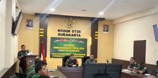 Jelang Berakhirnya TMMD Reguler Ke-125 Kodim 0735/Surakarta, Dansatgas Pimpin Rapat Terbatas