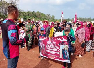 Karnaval HUT RI ke-80 di Desa Bandung Boyolali Semarak, Dandim Boyolali Turut Semangati Peserta
