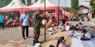 Pendampingan Babinsa Joyotakan Lomba Menggambar Siswa-siswi Taman Kanak-kanak ( TK ) Se-Kelurahan Joyotakan