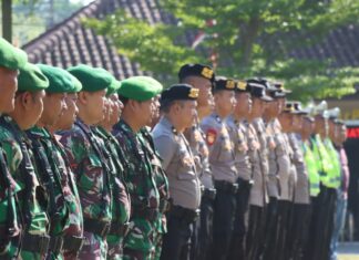 Antisipasi Gangguan Kamtibmas, TNI-Polri di Demak Gelar Apel Bersama
