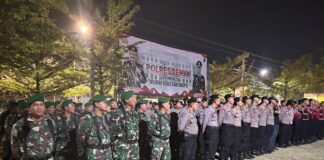 Polres Demak Bersama Kodim 0716, Banser dan Pemuda Pancasila Lakukan Patroli Gabungan