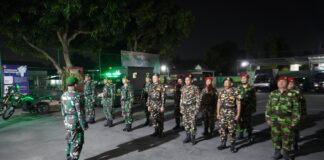 Patroli Gabungan TNI, Kokam, dan Banser Jaga Kondusifitas Malam Minggu di Boyolali