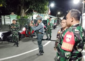 Patroli Sinergi TNI, Linmas, dan Banser Jaga Kondusifitas Wilayah Boyolali