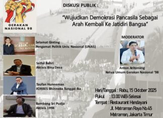 Wujudkan Demokrasi Pancasila Sebagai Arah Kembali ke Jatidiri Bangsa